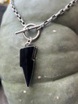 Jet bolt toggle necklace