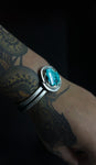 Heavy turquoise double stacker cuff