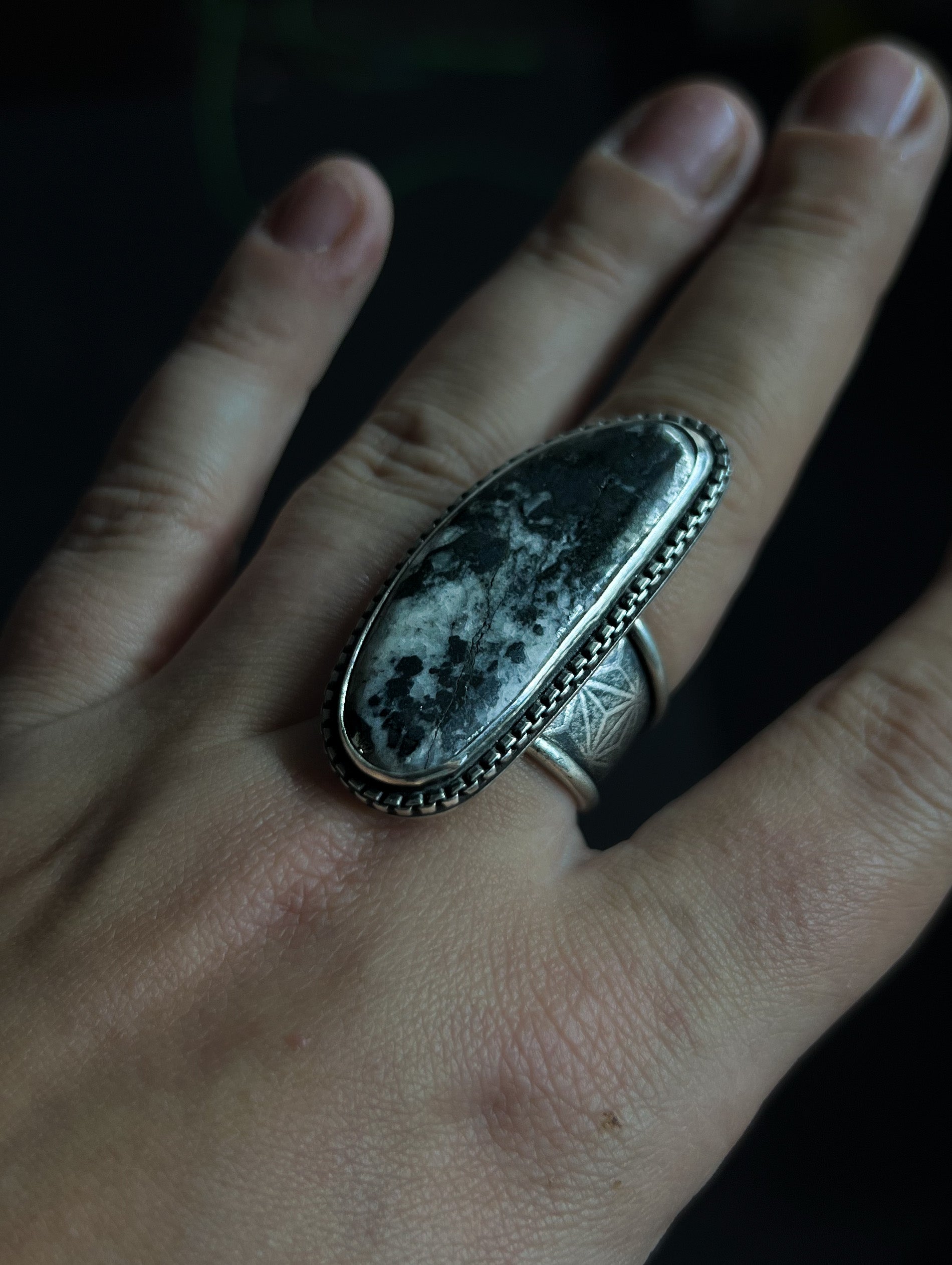 Native silver ring size 11