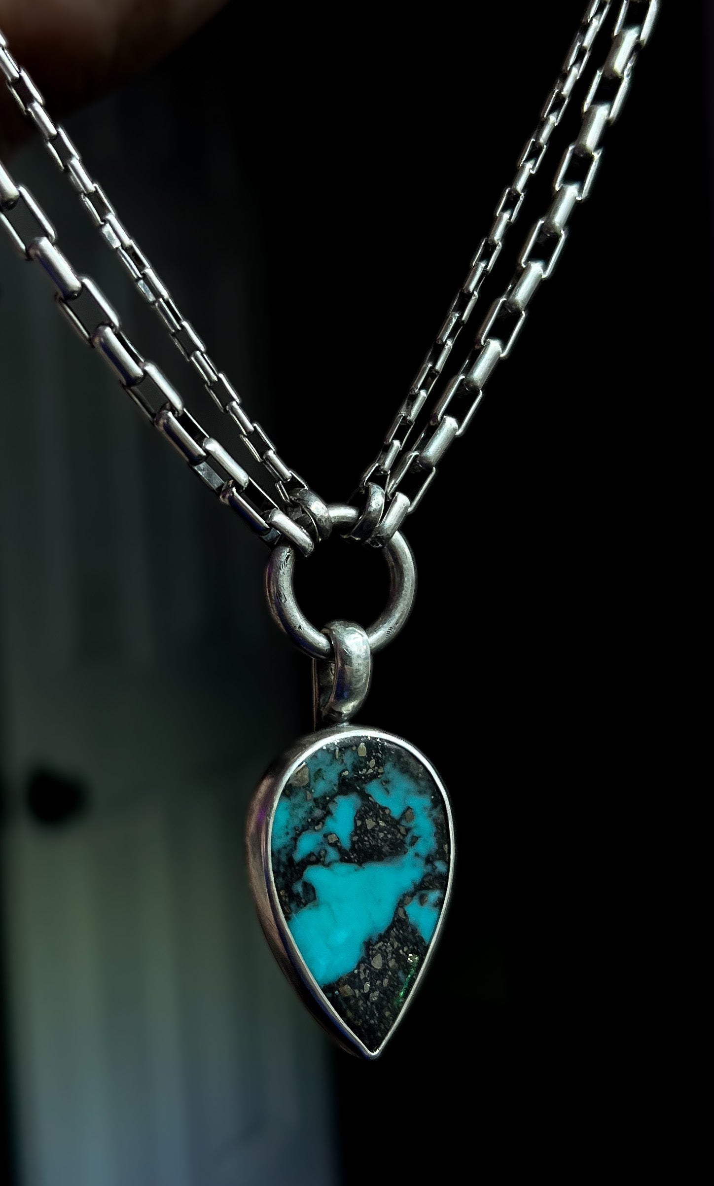 Morenci 2 double strand turquoise necklace